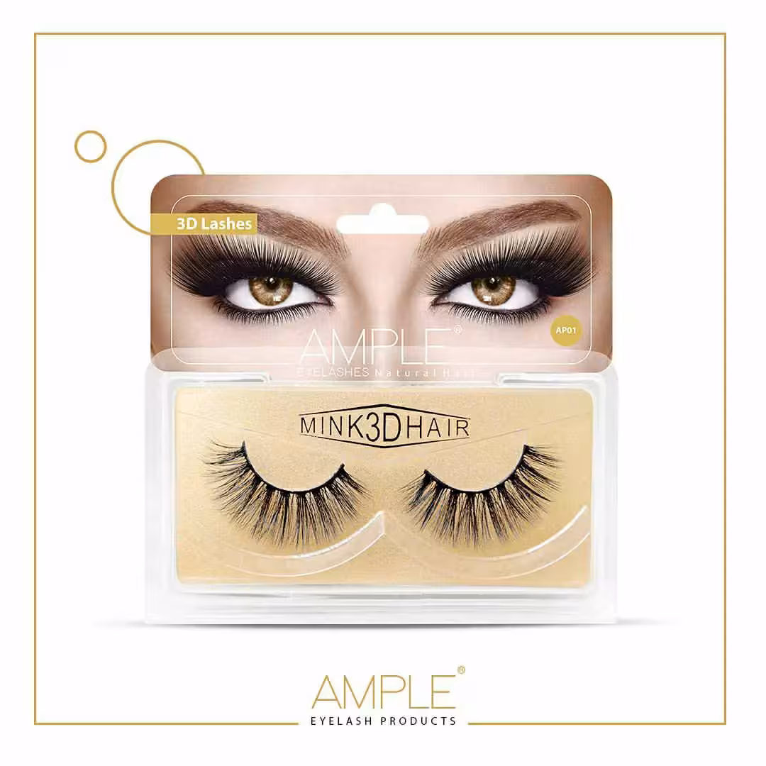 مژه مصنوعی جفتی 3D مدل 01 امپل AMPLE AMPLE 3D 01 FALSE EYELASH