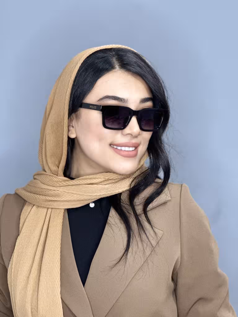 عينك آفتابي اورجينال police پرادا زنانه ترند مشکی يووي 400