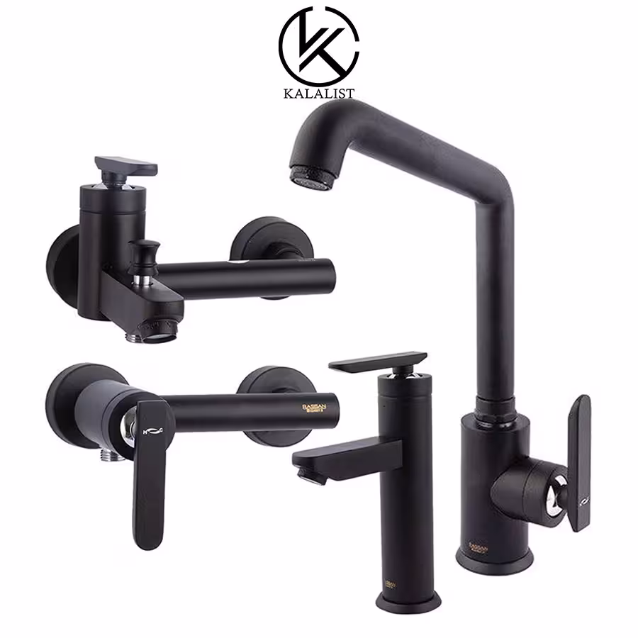 شیرآلات برند راسان مدل فلورا مشکی