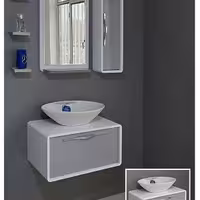 کابینت و سنگ روشویی کارینو مدل 0064 – طراحی مدرن و مقاوم (بدون آینه و باکس)