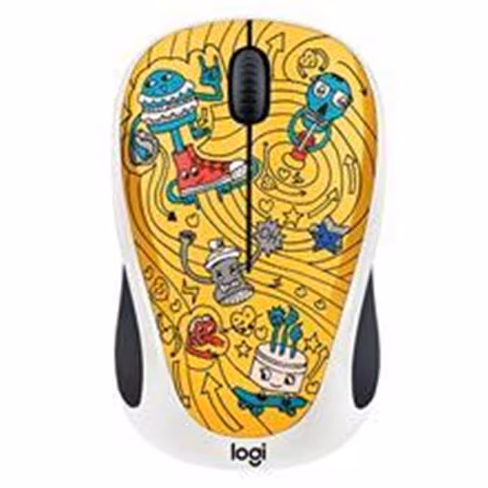 ماوس بیسیم لاجیتک سری Doodle مدل GoGo Gold