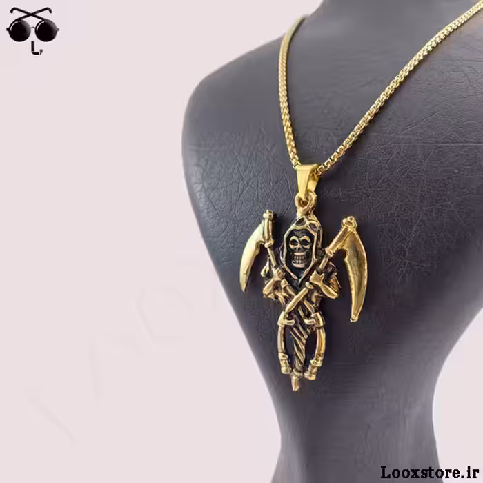 گردنبند اسکلتی خفن طرح عزرائیل!