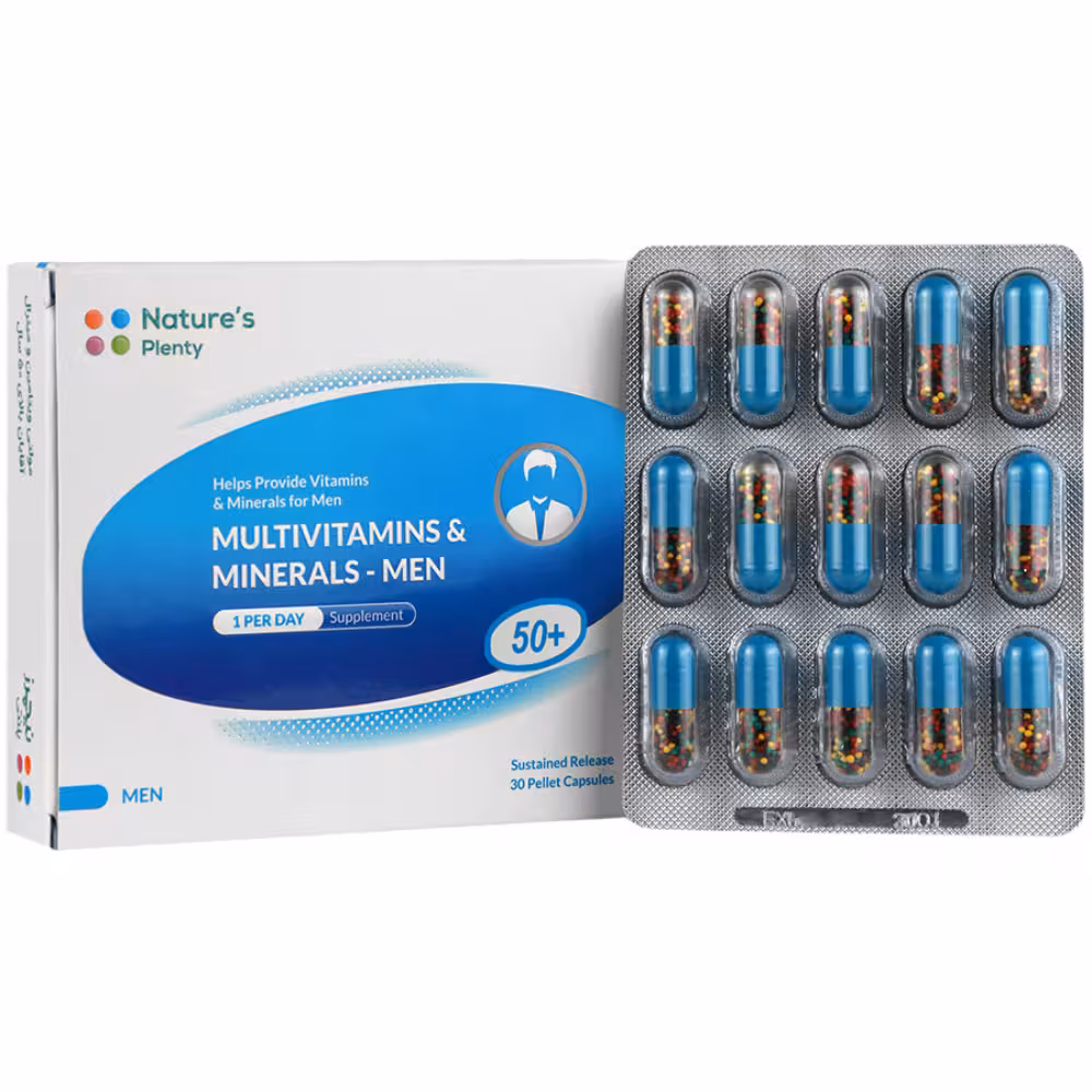 مولتی ویتامین و مینرال آقایان بالای 50 سال نیچرز پلنتی | 30 عددی