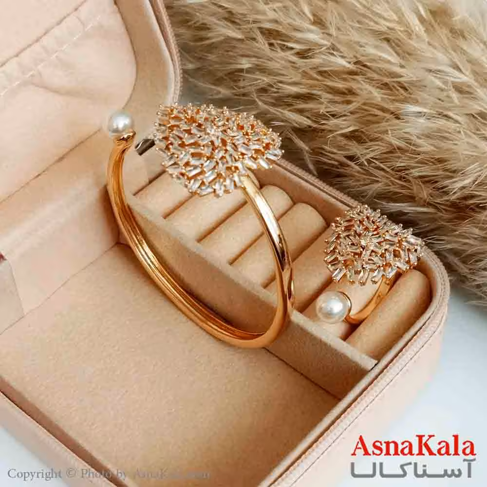 نیمست YSX دخترانه طرح جواهر با مروارید فری سایز نگیندار رنگ طلایی کد NIM14371W