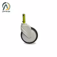 چرخ بیمارستانی ترمز مرکز گردان سه حالته قطر 150 میلی متر