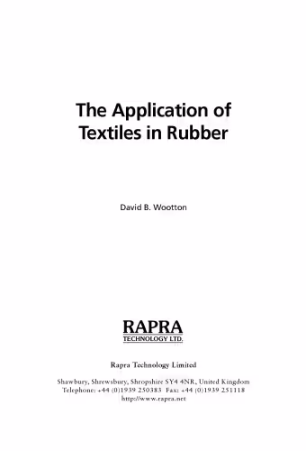 خرید و دانلود نسخه کامل کتاب The Application of Textiles in Rubber