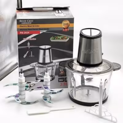 خرد کن 3,8 لیتر کاسه شیشه ای سیلور کرست 2 تیغ 7 رنگ