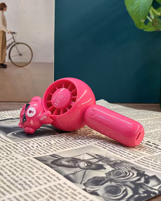 پنکه تدی صورتی عینکی