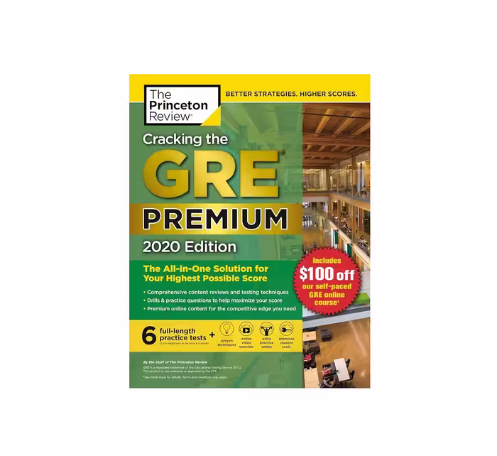 کتاب Cracking the GRE Premium Edition with 6 Practice Tests 2020 کرکینگ در جی ار ای پرمیوم