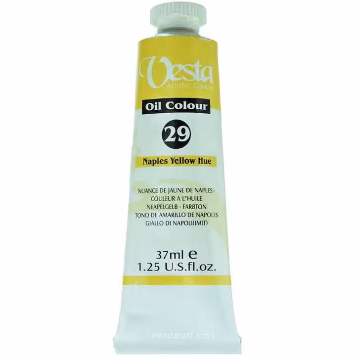 رنگ روغن وستا مدل 29 Naples Yellow Hue با حجم 37 میل