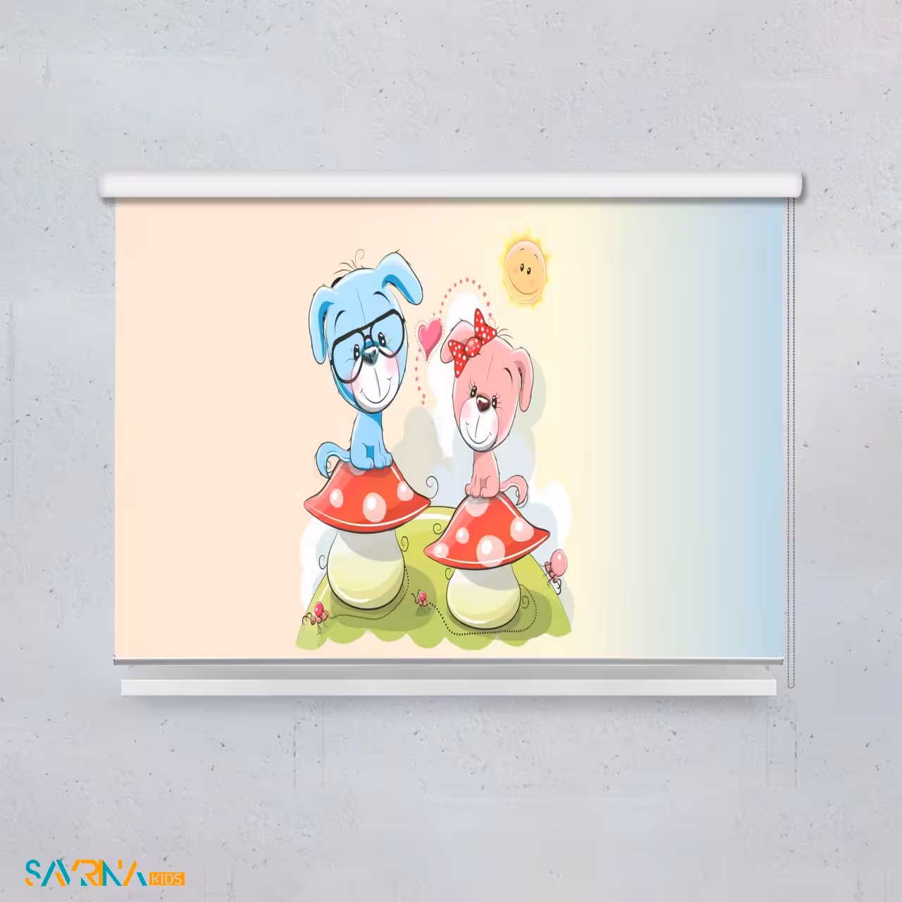 پرده شید بچگانه طرح سگ های کیوت کد AS1375