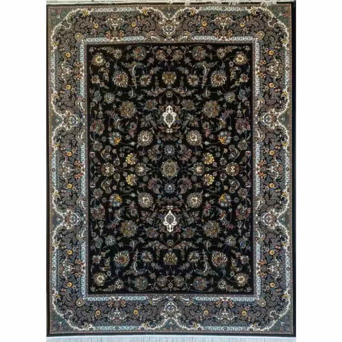 فرش طرح افشان دلربا سرمه ای رنگ 700 شانه 12 متری