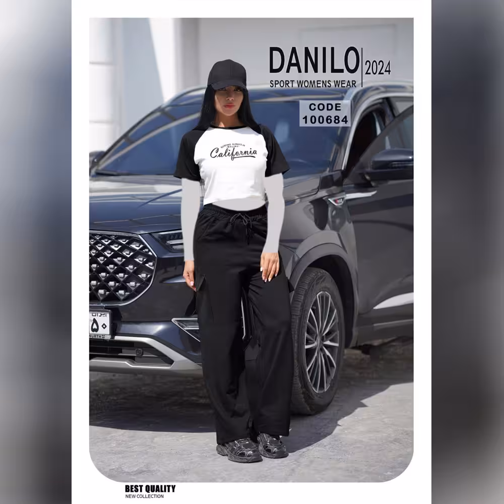 ست کراپ شلوار کارگو برند دانیلو Danilo