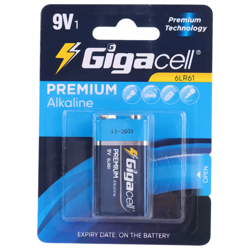 باتری کتابی Gigacell Premium Alkaline 6LR61 9V