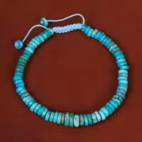 دستبند فیروزه خزامه کد 30431 - جواهری مشاهیر