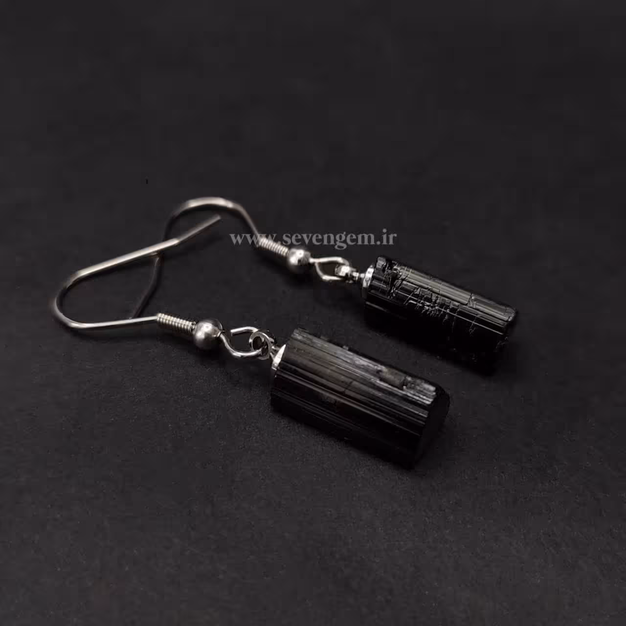 گوشواره تورمالین سیاه افغان (کد94)