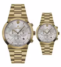 ساعت مچی ست گرناویک بند طلایی و صفحه سفید مدل 4660021