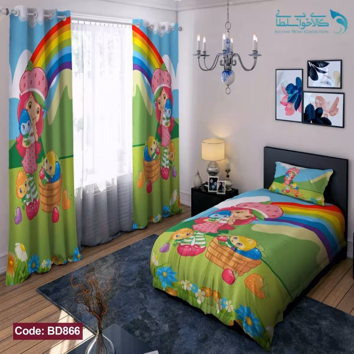 روتختی طرح دختر کفشدوزکی یکنفره کد BD866