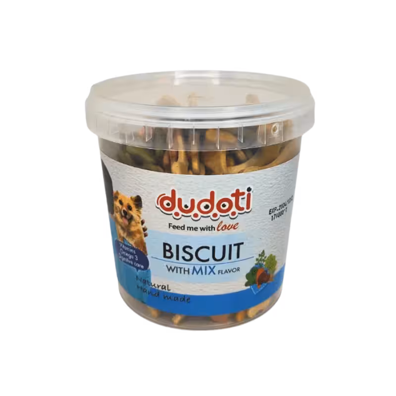 تشویقی بیسکوییت سگ برند Dudoti دودوتی با طعم مخلوط 350 گرمی