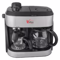 دستگاه اسپرسوساز ویداس (VIDAS) مدل VIR-2352، حجم 1200 میلی‌لیتر، مناسب پودر قهوه، دارای 1 نازل قهوه و سینی چکه‌گیر