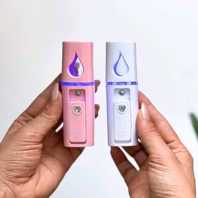 دستگاه بخور سرد دارای آینه و سیم شارژر کوچک و قابل حمل