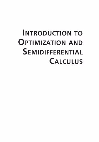خرید و دانلود نسخه کامل کتاب Introduction to optimization and semidifferential calculus