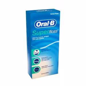 نخ دندان اورال بی Super floss طول 50 متر