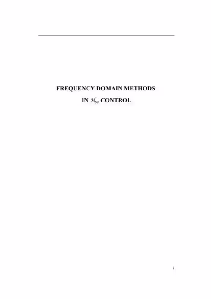 خرید و دانلود نسخه کامل کتاب Frequency Domain Methods in H-infinity Control