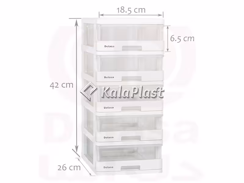 مینی فایل 5 طبقه شفاف دل آسا مدل D123-A5-TW5