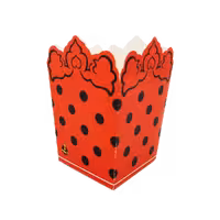 پاپ کورن تم تولد خالدار قرمزمشکی