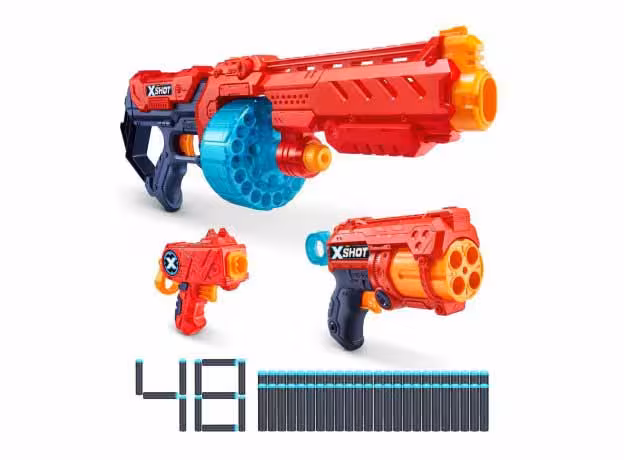 پک 3 تایی تفنگ‌های ایکس شات X-Shot مدل Combo Pack مدل قرمز