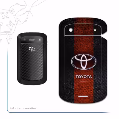 برچسب پوششی ماهوت مدل TOYOTA-Logo مناسب برای گوشی موبایل بلک بری Bold Touch 9900
