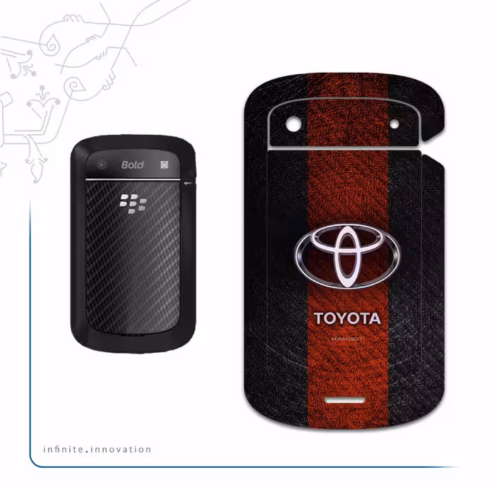 برچسب پوششی ماهوت مدل TOYOTA-Logo مناسب برای گوشی موبایل بلک بری Bold Touch 9900