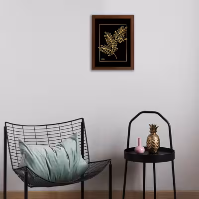 تابلو طلا کوب مارک گلد طرح برگ هاوایی کد TF118