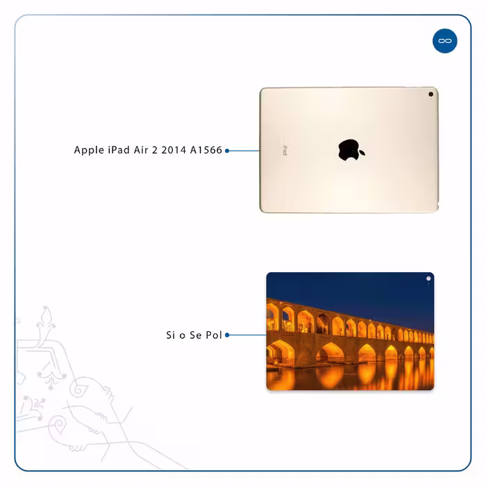 برچسب پوششی ماهوت مدل Si-O-Se-Pol مناسب برای تبلت اپل iPad Air 2 2014 A1566