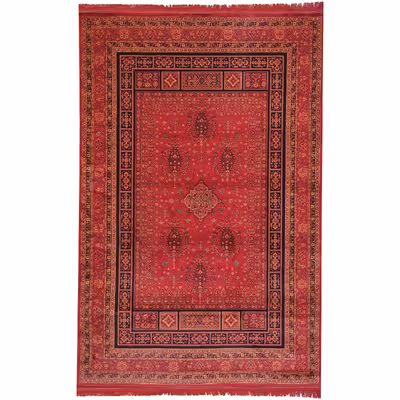 فرش ماشینی زمرد مشهد مدل کهنه نما زمینه لاکی