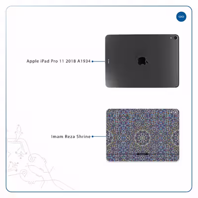 برچسب پوششی ماهوت مدل Iran-Tile6 مناسب برای تبلت اپل iPad Pro 11 2018 A1934