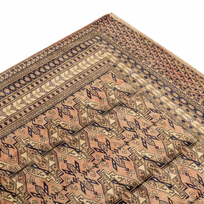 فرش دستبافت  سه و نیم متری مدل ترکمن کد 40.1870