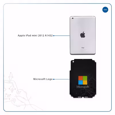 برچسب پوششی ماهوت مدل Microsoft-Logo مناسب برای تبلت اپل iPad mini 2012 A1432