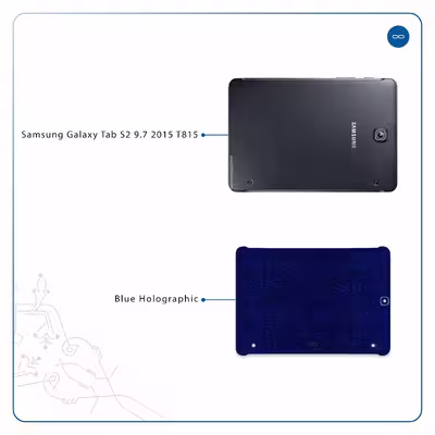 برچسب پوششی ماهوت مدل Blue-Holographic مناسب برای تبلت سامسونگ Galaxy Tab S2 9.7 2015 T815