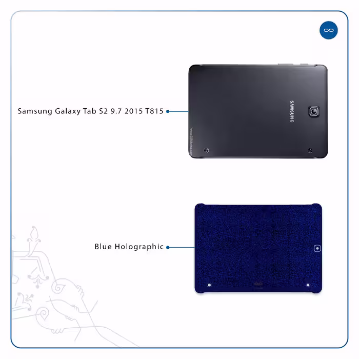 برچسب پوششی ماهوت مدل Blue-Holographic مناسب برای تبلت سامسونگ Galaxy Tab S2 9.7 2015 T815