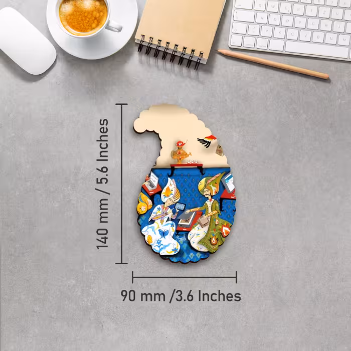 زیر لیوانی مدل بته جقه طرح ترمه مجموعه 6 عددی