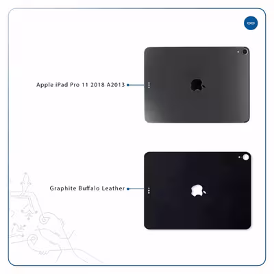 برچسب پوششی ماهوت مدل Graphite Buffalo Leather مناسب برای تبلت اپل iPad Pro 11 2018 A2013