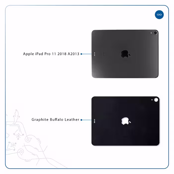 برچسب پوششی ماهوت مدل Graphite Buffalo Leather مناسب برای تبلت اپل iPad Pro 11 2018 A2013