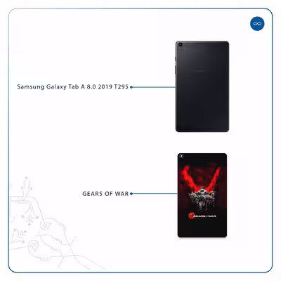برچسب پوششی ماهوت مدل Gears-Of-War-Game مناسب برای تبلت سامسونگ Galaxy Tab A 8.0 2019 T295