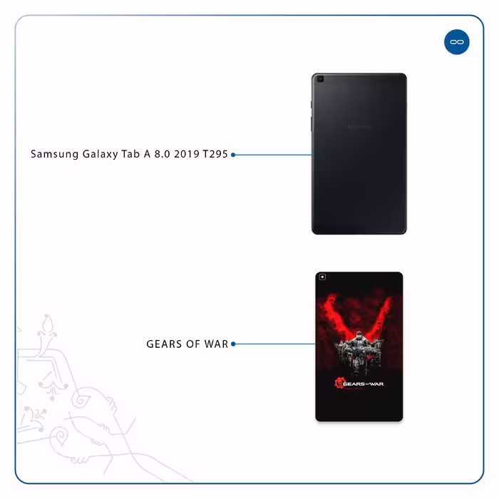 برچسب پوششی ماهوت مدل Gears-Of-War-Game مناسب برای تبلت سامسونگ Galaxy Tab A 8.0 2019 T295