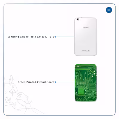 برچسب پوششی ماهوت مدل Green Printed Circuit Board مناسب برای تبلت سامسونگ Galaxy Tab 3 8.0 2013 T310