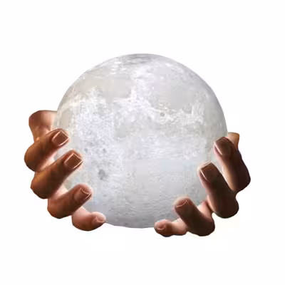 آباژور رومیزی طرح کره ماه کد M7