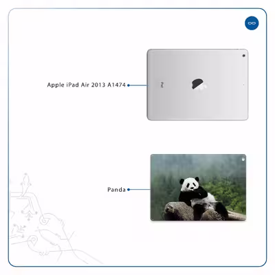 برچسب پوششی ماهوت مدل Panda مناسب برای تبلت اپل iPad Air 2013 A1474