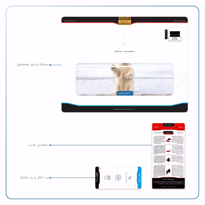 برچسب پوششی ماهوت مدل Polar bear مناسب برای تبلت لنوو Miix 510 2016